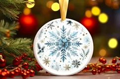 Round Christmas Ornament Sublimation|Clipart Product Image 1