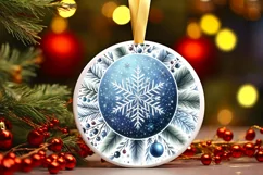 Round Christmas Ornament Sublimation|Clipart Product Image 1