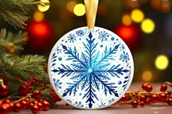Round Christmas Ornament Sublimation|Clipart Product Image 1
