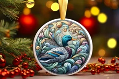Round Christmas Ornament Sublimation|Clipart Product Image 1