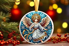 Round Christmas Ornament Sublimation|Clipart Product Image 1