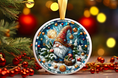Round Christmass Ornament PNG Product Image 1