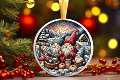 Round Christmass Ornament PNG Product Image 1