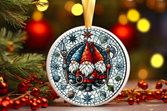 Round Christmass Ornament PNG Product Image 1