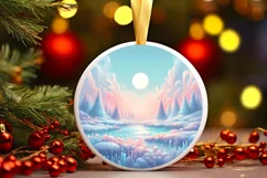 Pastell Christmass Scene Molten Candy PNG Product Image 3