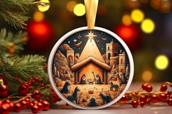 Round Christmas Ornament Sublimation|Clipart Product Image 1
