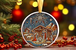 Round Christmas Ornament Sublimation|Clipart Product Image 1