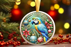 Round Christmas Ornament Sublimation|Clipart Product Image 2
