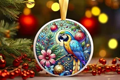 Round Christmas Ornament Sublimation|Clipart Product Image 2