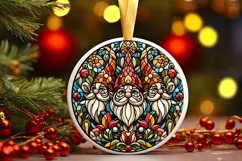 Round Christmas Ornament Sublimation|Clipart Product Image 1