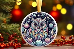 Round Christmas Ornament Sublimation|Clipart Product Image 1