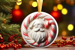 Round Christmas Ornament Sublimation|Clipart Product Image 2