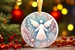 Round Christmas Ornament Sublimation|Clipart Product Image 2
