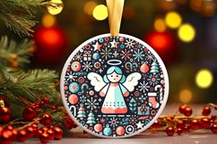 Round Christmas Ornament Sublimation|Clipart Product Image 1