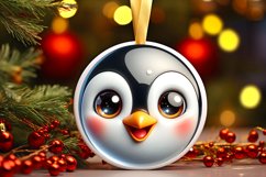 Shiny Christmas Face Round Penguin Product Image 1