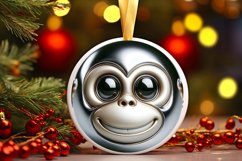 Shiny Christmas Face Round Monkey Product Image 1
