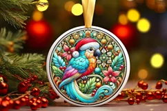 Round Christmas Ornament Sublimation|Clipart Product Image 2