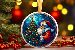 Round Christmass Ornament PNG Product Image 1