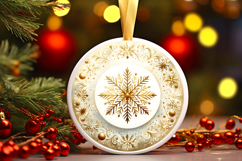 Round Christmass Ornament PNG Product Image 1