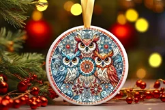 Round Christmas Ornament Sublimation|Clipart Product Image 2