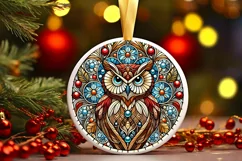 Round Christmas Ornament Sublimation|Clipart Product Image 2