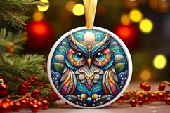 Round Christmas Ornament Sublimation|Clipart Product Image 1