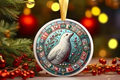 Round Christmas Ornament Sublimation|Clipart Product Image 1