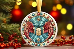 Round Christmas Ornament Sublimation|Clipart Product Image 2