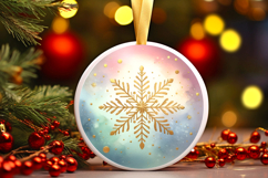 Round Christmass Ornament PNG Product Image 1