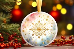 Round Christmas Ornament Sublimation|Clipart Product Image 1