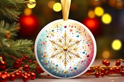 Round Christmas Ornament Sublimation|Clipart Product Image 3