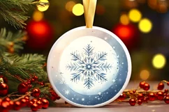 Round Christmas Ornament Sublimation|Clipart Product Image 3