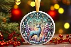 Round Christmas Ornament Sublimation|Clipart Product Image 1