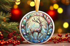 Round Christmas Ornament Sublimation|Clipart Product Image 1