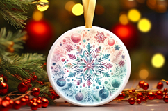 Round Christmass Ornament PNG Product Image 1