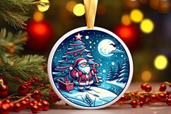 Round Christmas Ornament Sublimation|Clipart Product Image 1