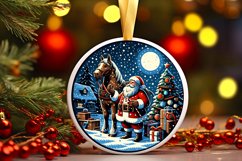 Round Christmas Ornament Sublimation|Clipart Product Image 1