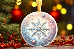 Round Christmas Ornament Sublimation|Clipart Product Image 3