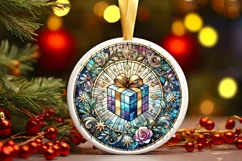 Round Christmas Ornament Sublimation|Clipart Product Image 2