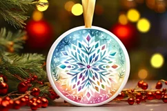 Round Christmas Ornament Sublimation|Clipart Product Image 3