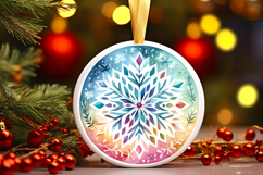 Round Christmass Ornament PNG Product Image 1