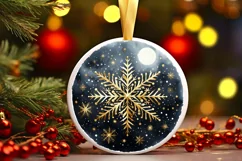 Round Christmas Ornament Sublimation|Clipart Product Image 3