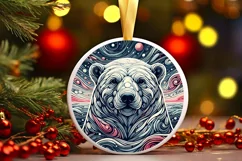 Round Christmas Ornament Sublimation|Clipart Product Image 2