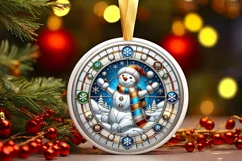 Round Christmas Ornament Sublimation|Clipart Product Image 2