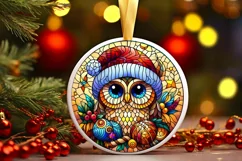 Round Christmas Ornament Sublimation|Clipart Product Image 1