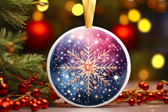 Round Christmass Ornament PNG Product Image 1