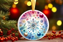 Round Christmas Ornament Sublimation|Clipart Product Image 3