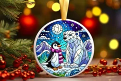Round Christmas Ornament Sublimation|Clipart Product Image 2