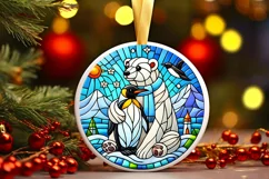 Round Christmas Ornament Sublimation|Clipart Product Image 2