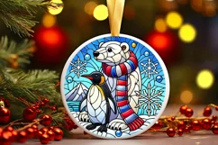 Round Christmas Ornament Sublimation|Clipart Product Image 2